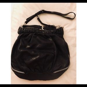 DVF chain trimmed hobo bag